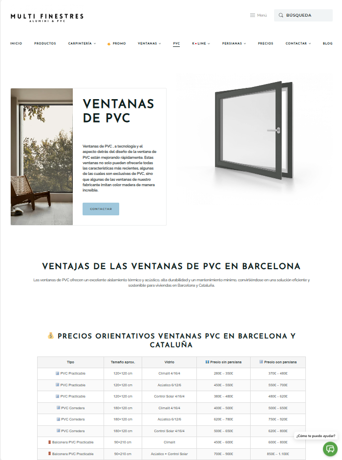 Multi Finestres Ventanas PVC Barcelona